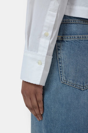 Lace Detail Button - Down Shirt - The Collective Park City