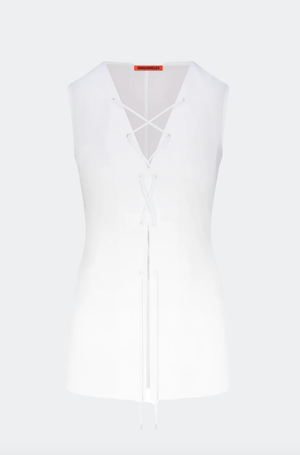 Lacy Poplin Tie Top - The Collective Park City