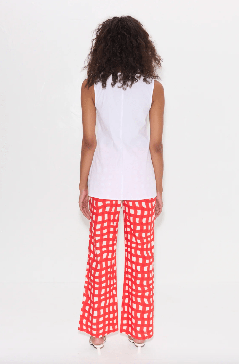 Lacy Poplin Tie Top - The Collective Park City