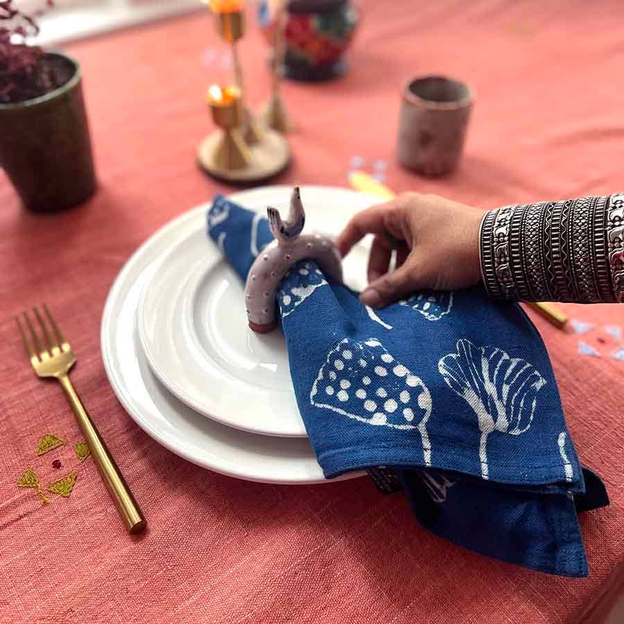 Lana Hand Printed Napkins - Set/4 - The Collective Park City