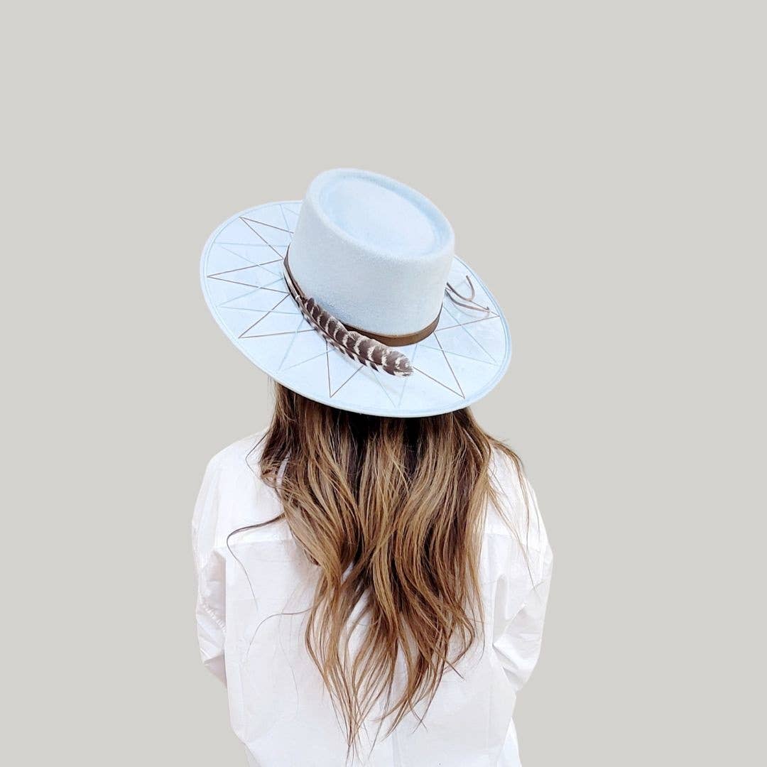 LANVAL Gambler Crown Hat : Blue - The Collective Park City