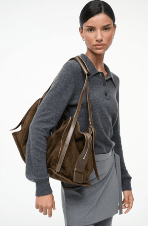 Large Harold Suede bag - Truffle - The Collective Park City