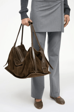 Large Harold Suede bag - Truffle - The Collective Park City
