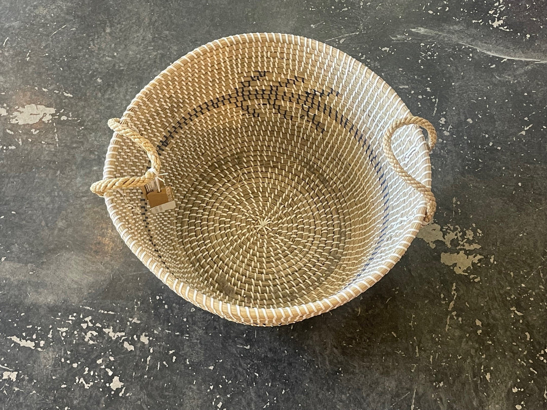 Large Natural Seagrass Basket with Arrows - The Collective Park City
