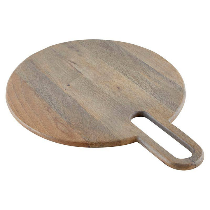 Large Round Board With Cut Out Handle - Grey Finish - The Collective Park City