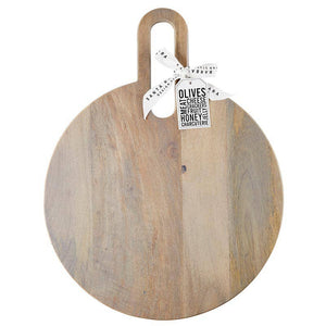Large Round Board With Cut Out Handle - Grey Finish - The Collective Park City