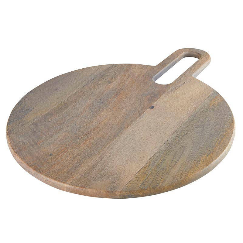Large Round Board With Cut Out Handle - Grey Finish - The Collective Park City
