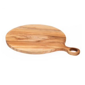Large Round Teak Charcuterie Board - The Collective Park City