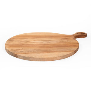 Large Round Teak Charcuterie Board - The Collective Park City