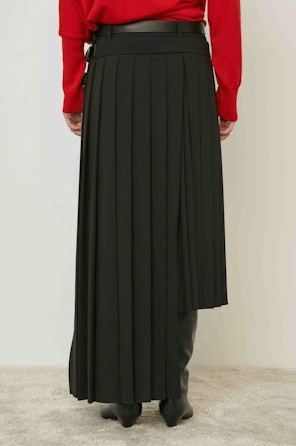 Layered, Belted Pleat Skirt - The Collective Park City