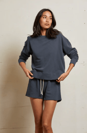 Layla French Terry Sweat Short - Night - The Collective Park City