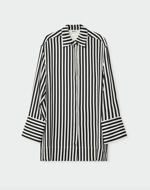 Lea Striped Button Down Top - The Collective Park City