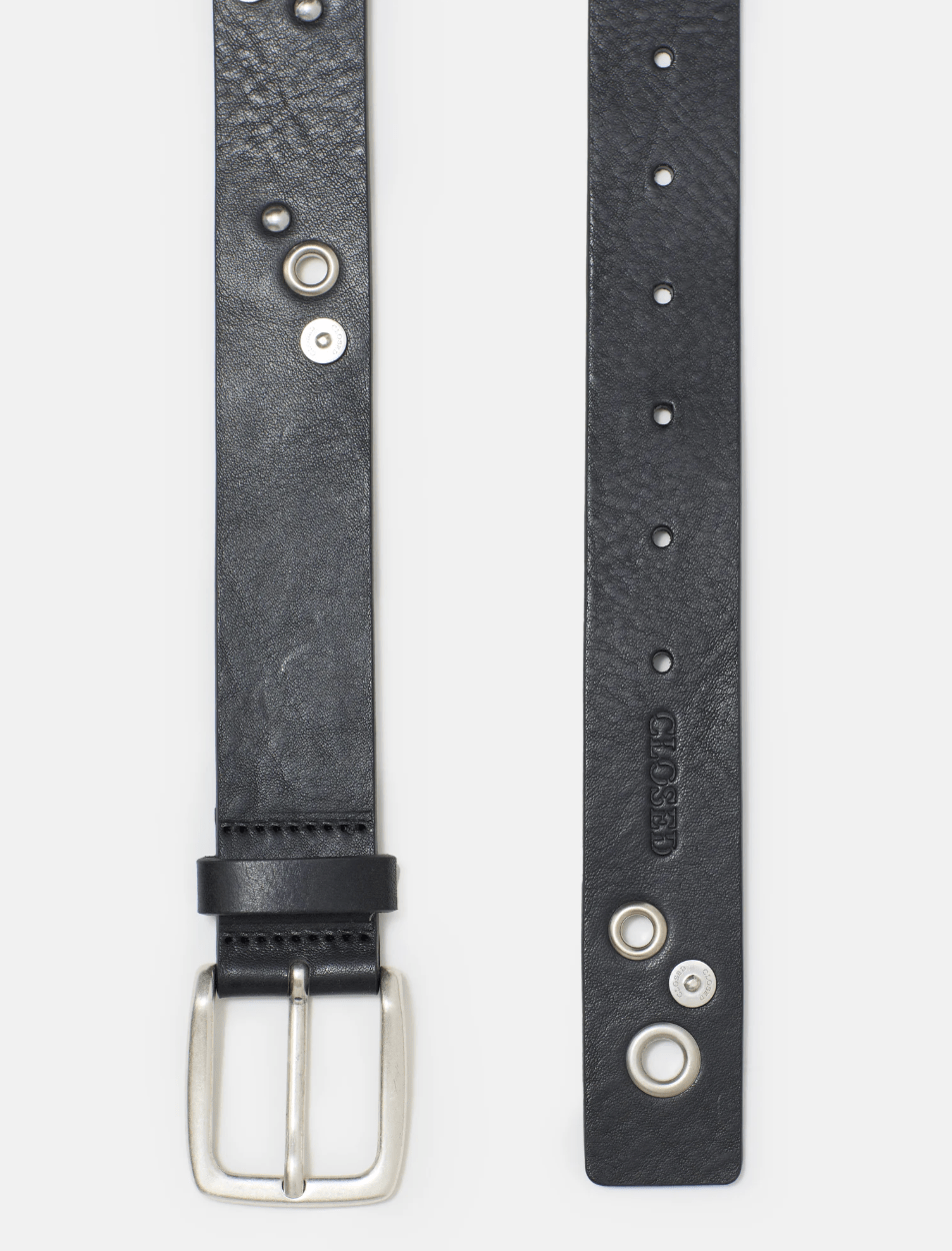 Leather Belt with Studs - The Collective Park City