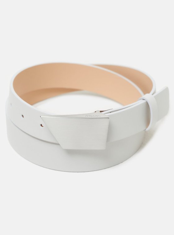 Leather Belt w/Silver - The Collective Park City