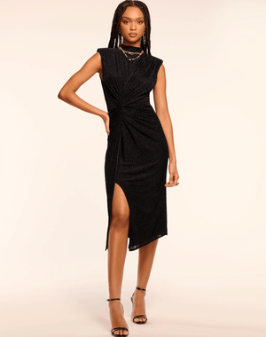 Lee Velvet Burnout Midi Dress - The Collective Park City
