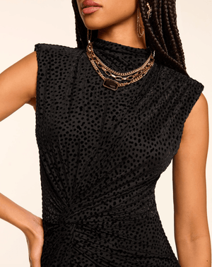 Lee Velvet Burnout Midi Dress - The Collective Park City