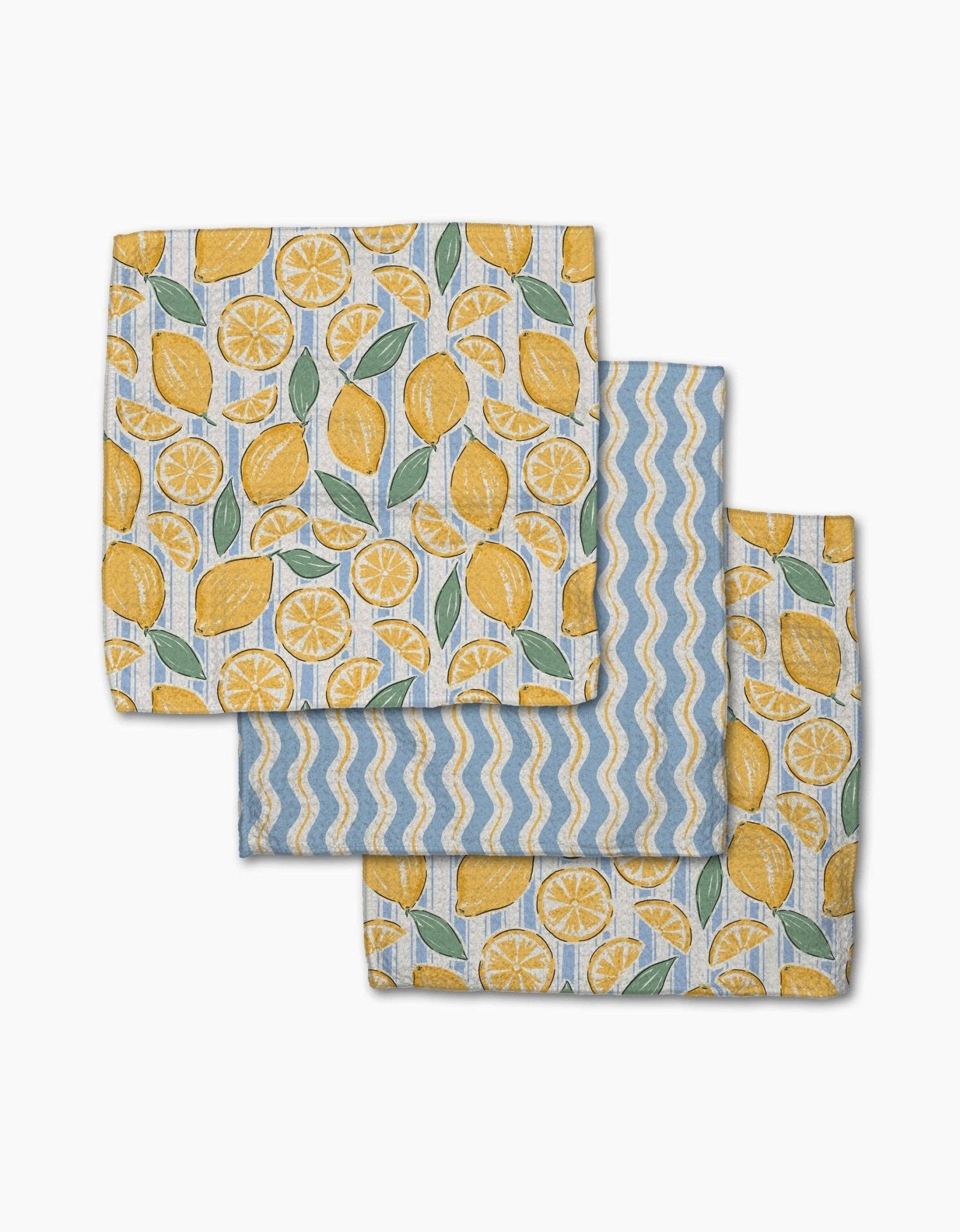 Lemon Waves Dishcloth Set - The Collective Park City