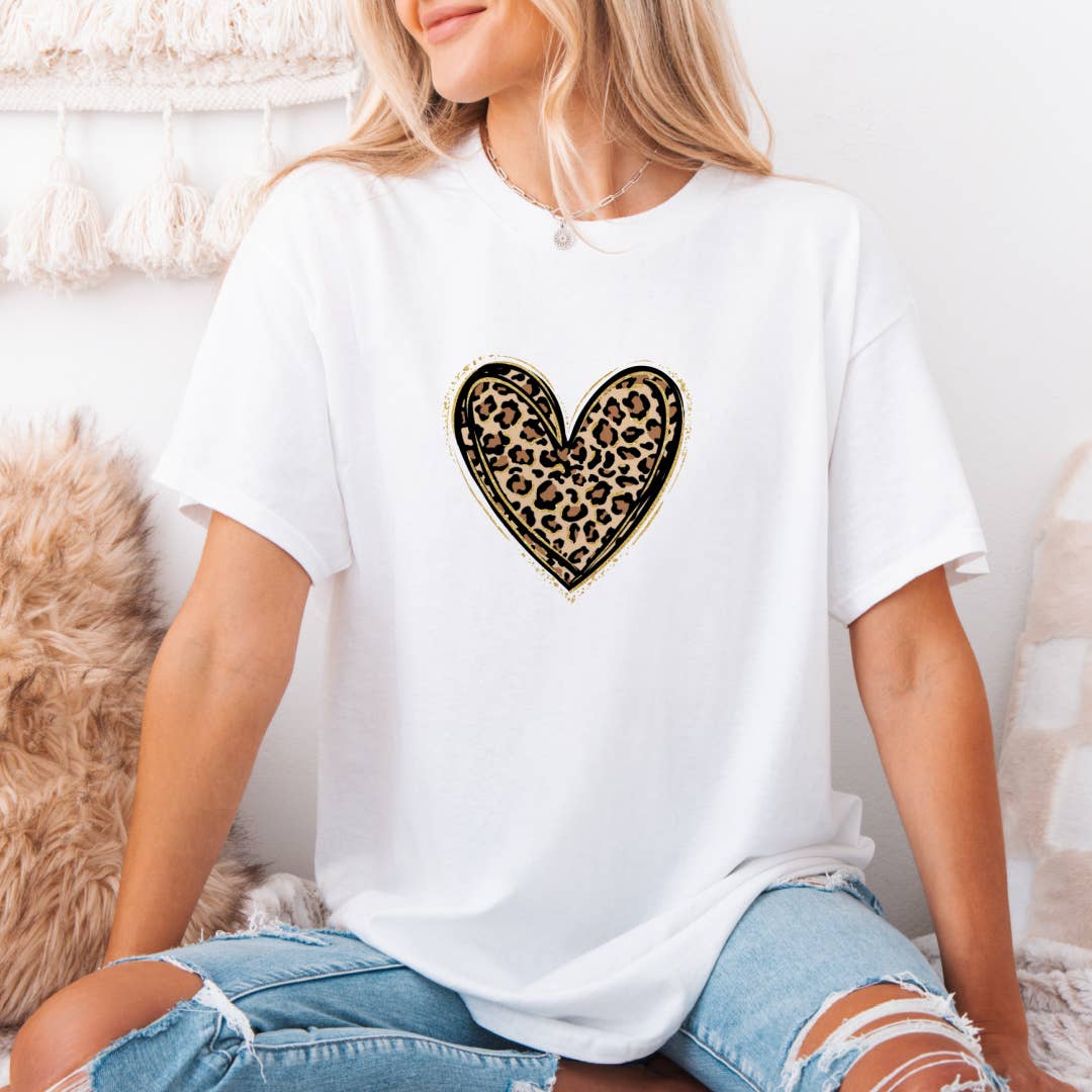 Leopard Heart Graphic Tee - The Collective Park City