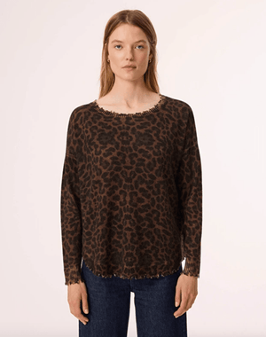 Leopard Melah Cashmere Sweater - The Collective Park City