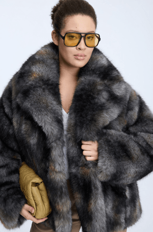 Lestine Faux Fur Coat - The Collective Park City