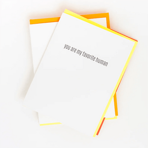 Letterpress Card - Favorite Human - The Collective Park City