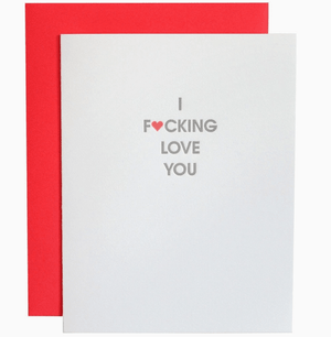 Letterpress Card - I Fucking Love You - The Collective Park City