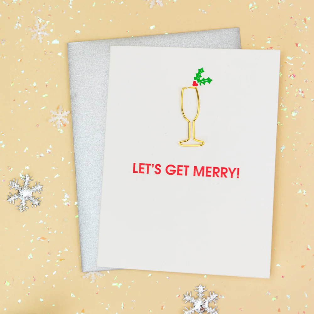 Letterpress Card - Let's Get Merry - The Collective Park City