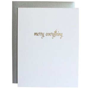 Letterpress Card - Merry Everything - The Collective Park City