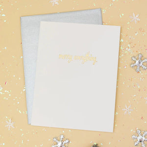 Letterpress Card - Merry Everything - The Collective Park City