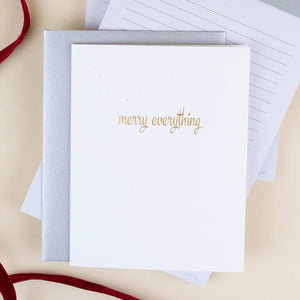 Letterpress Card - Merry Everything - The Collective Park City