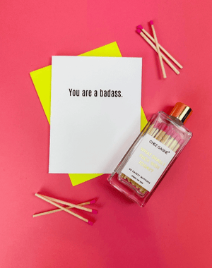 Letterpress Card - You are a Badass - The Collective Park City