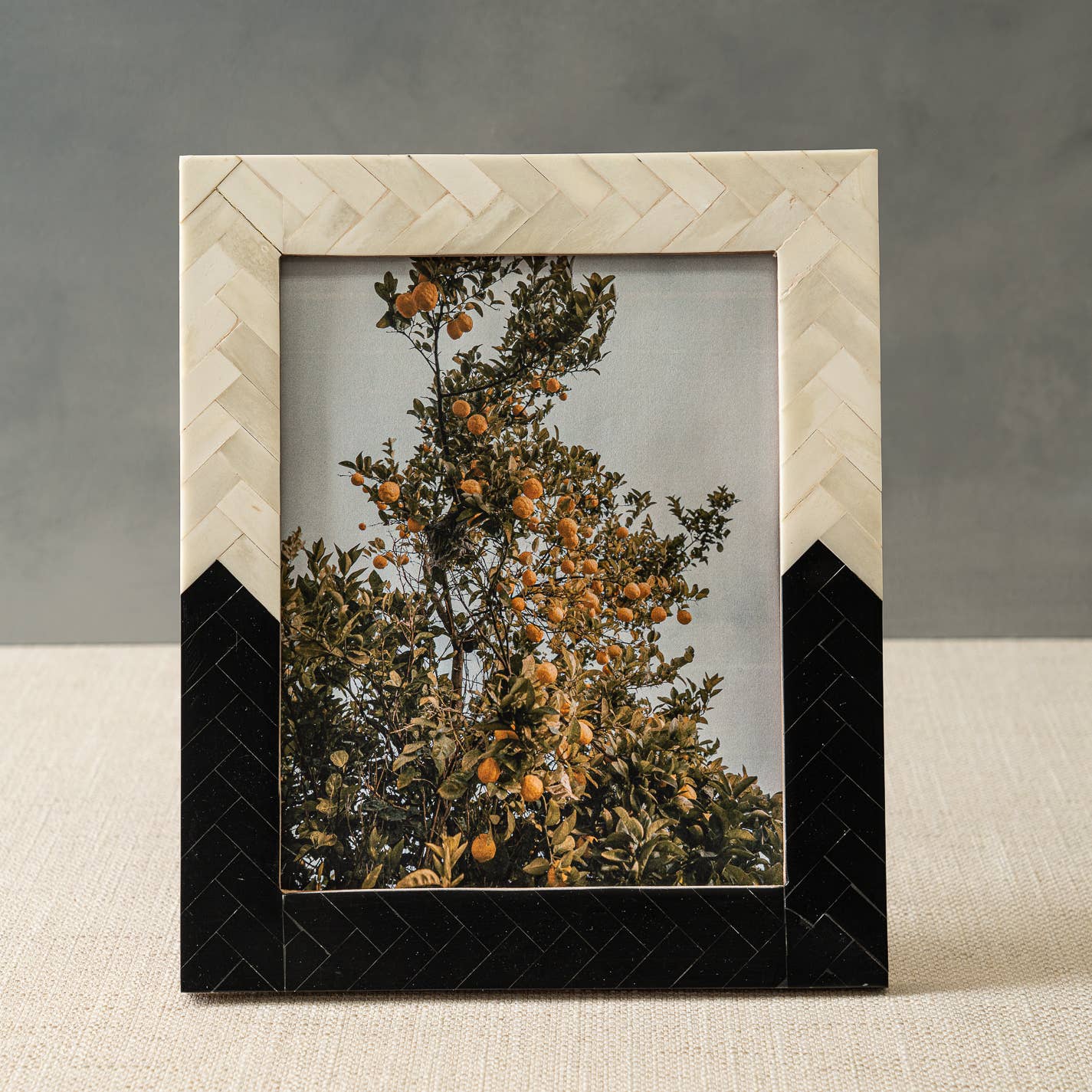 LG Chevron Bone Photo Frame - The Collective Park City