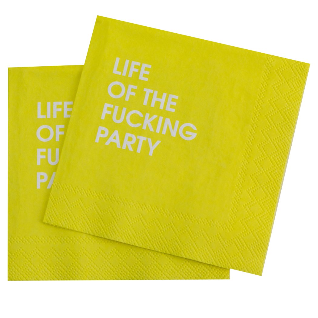 Life of the Fucking Party - Colorful Cocktail Napkins - The Collective Park City