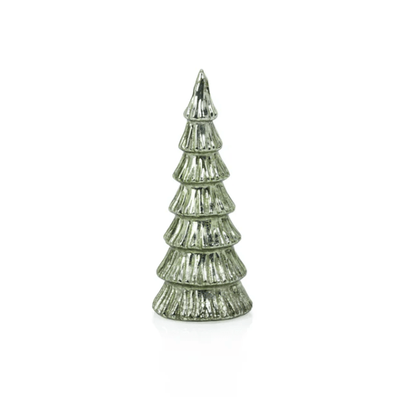 Linden LED Glass Tree - Light Green 8.25" - The Collective Park City