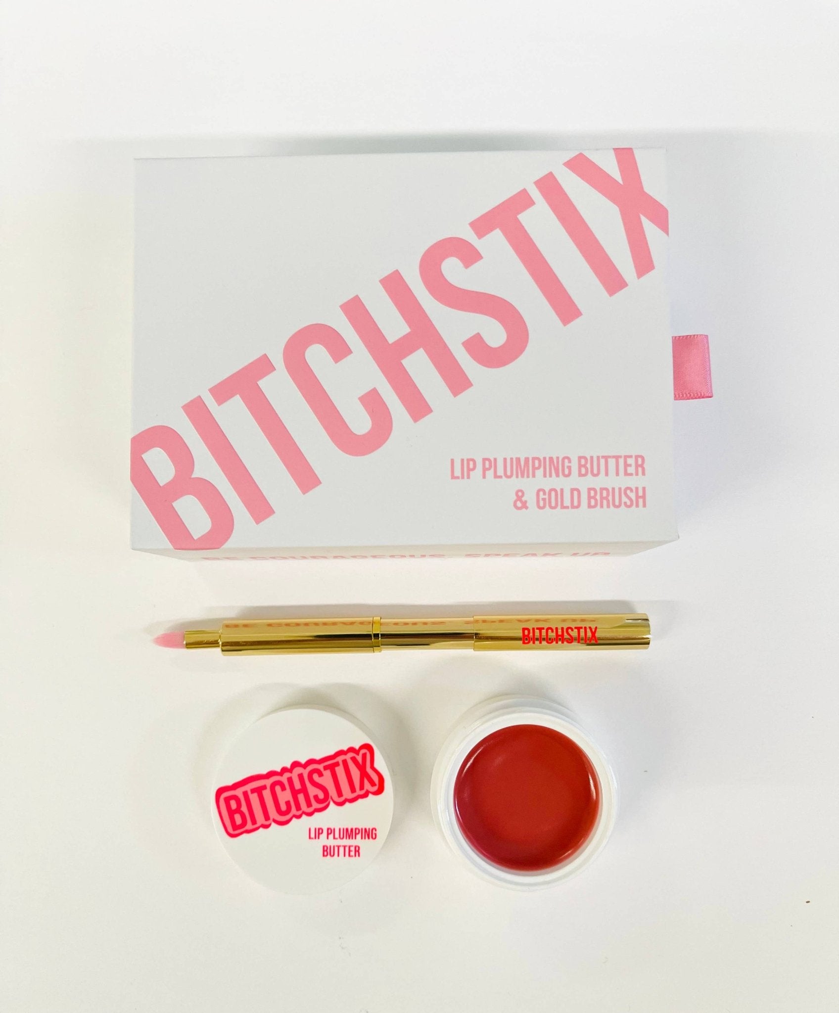 Lip Plumper and BITCHSTIX Gold Lip Brush Set - The Collective Park City