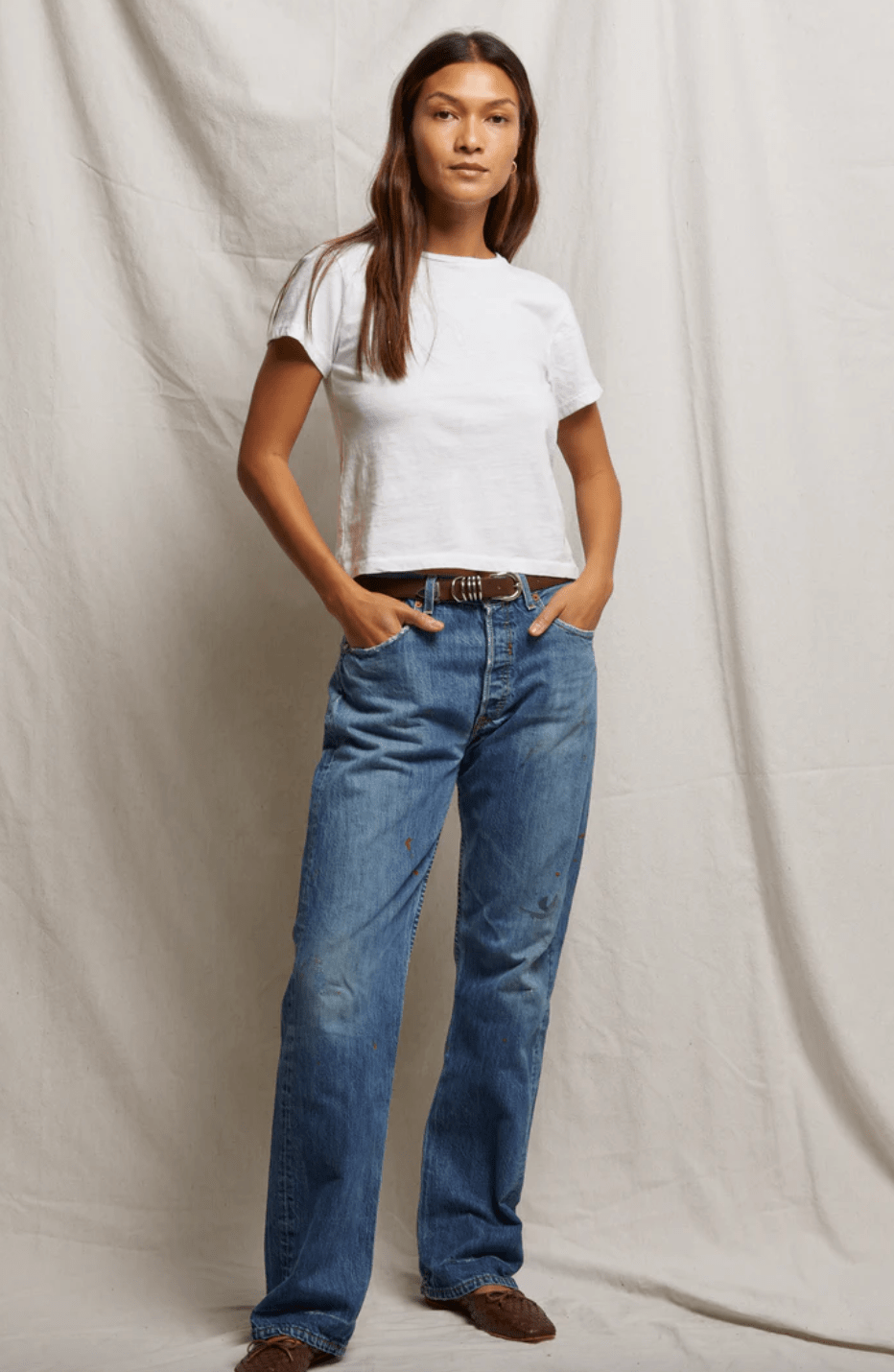 lisa Recycled Cotton S/S Tee - White - The Collective Park City
