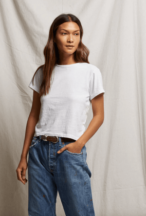 lisa Recycled Cotton S/S Tee - White - The Collective Park City