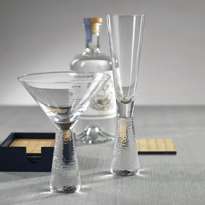 Livogno Hammered Stem Martini Glass - The Collective Park City