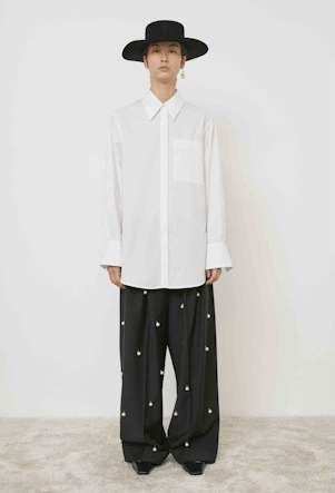 Long Crisp White Button Down - The Collective Park City