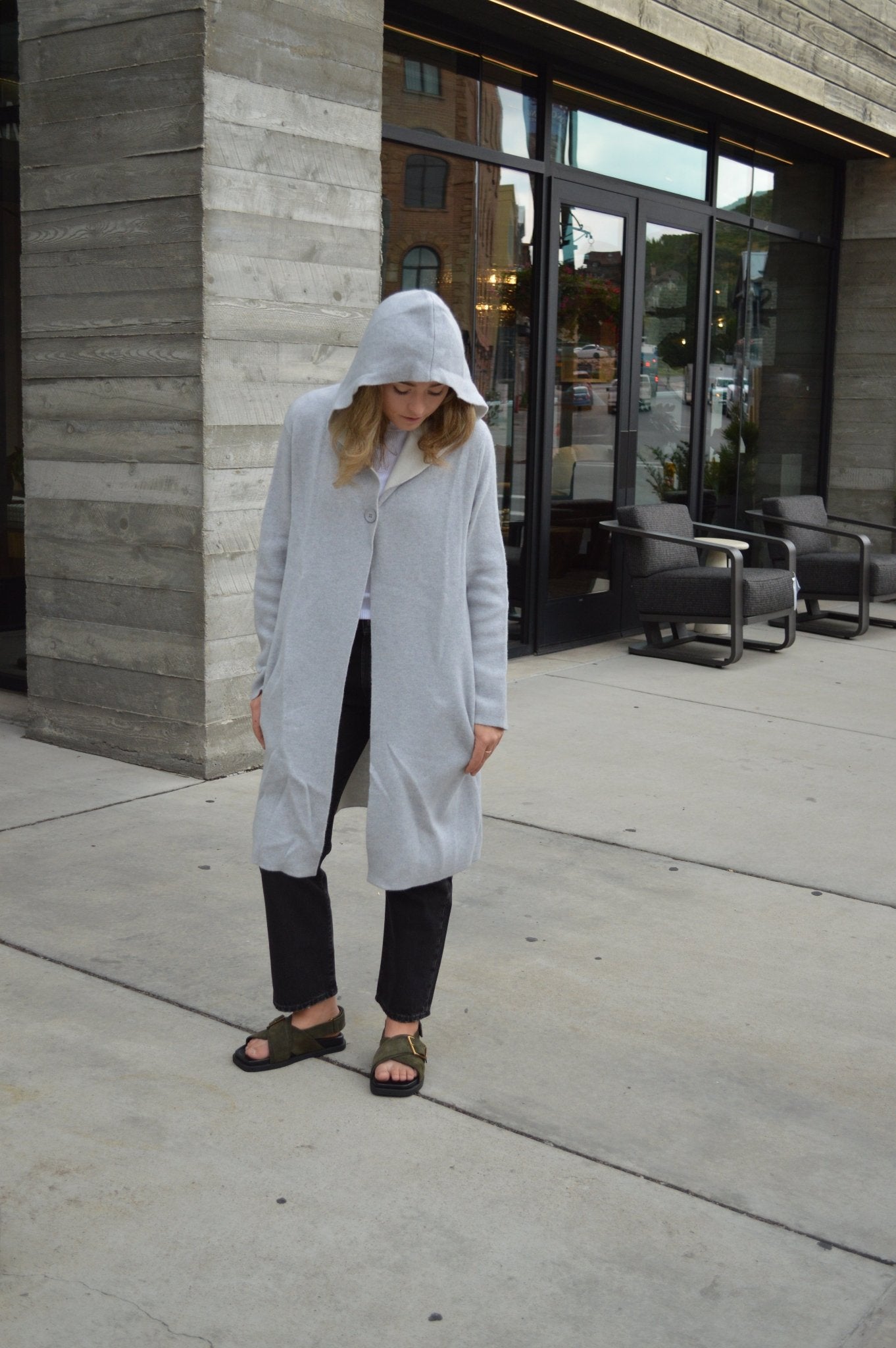 Long Hooded Cashmere Coat - The Collective Park City