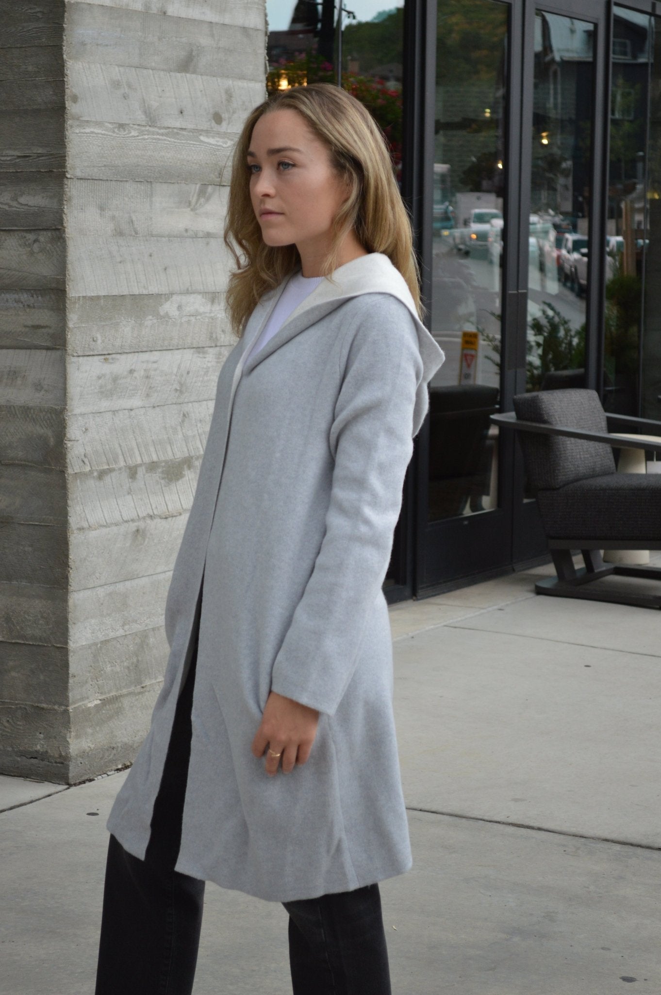 Long Hooded Cashmere Coat - The Collective Park City