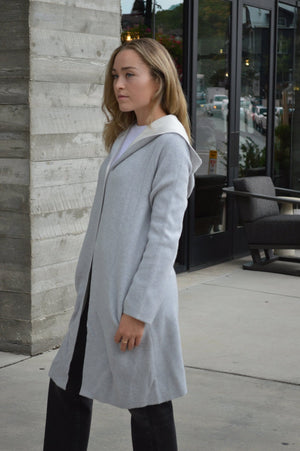 Long Hooded Cashmere Coat - The Collective Park City