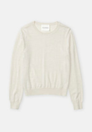 Long Sleeve Crewneck Knit Blouse - The Collective Park City