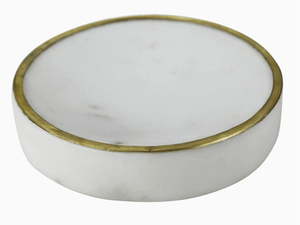 Loren Soap Dish - Marble & Brass - The Collective Park City