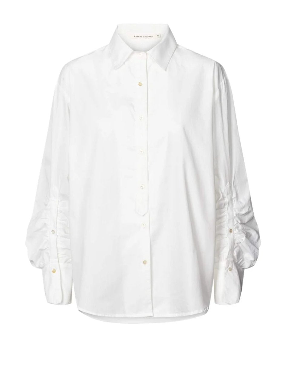 Lourdes Poplin Cuff Detail Button Down Top - The Collective Park City