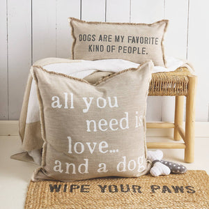 Love and A Dog Euro Pillow - The Collective Park City
