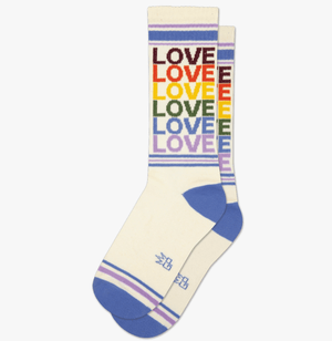 Love - Vintage Rainbow Gym Crew Socks - The Collective Park City