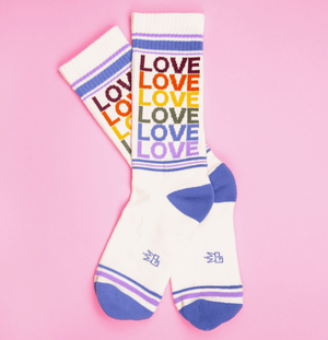Love - Vintage Rainbow Gym Crew Socks - The Collective Park City