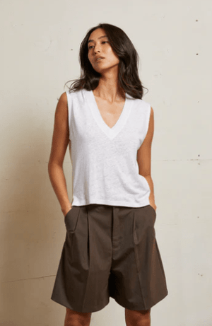 Lucy Linen Jersey V - Neck Tank - The Collective Park City