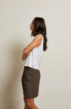 Lucy Linen Jersey V - Neck Tank - The Collective Park City